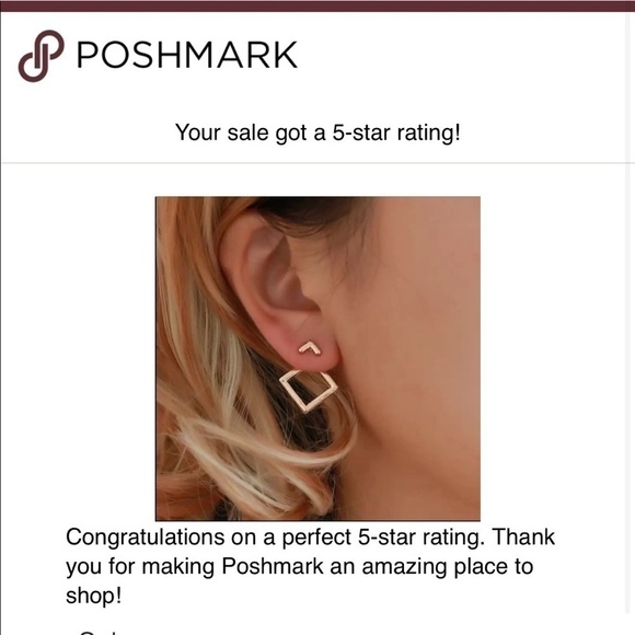 𝅺❗️restocked❗️new Gold Tone Geometric Stud Earrings Gold Square Jacket Earrings - Picture 5 of 7